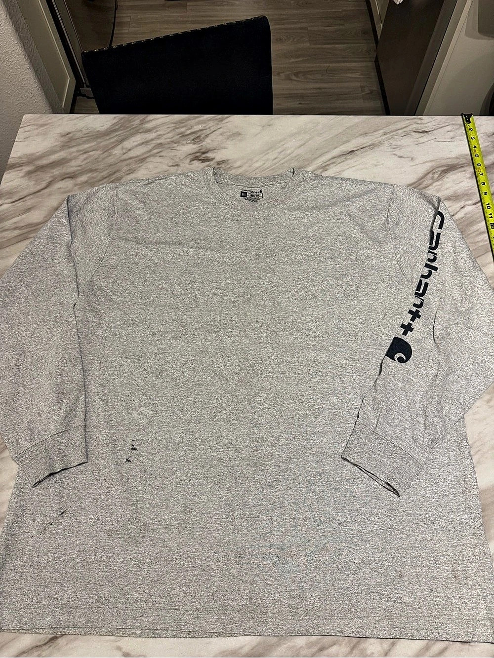 Carhartt Loose Fit Heavyweight Long-Sleeve Logo Sleeve Graphic T-Shirt K231